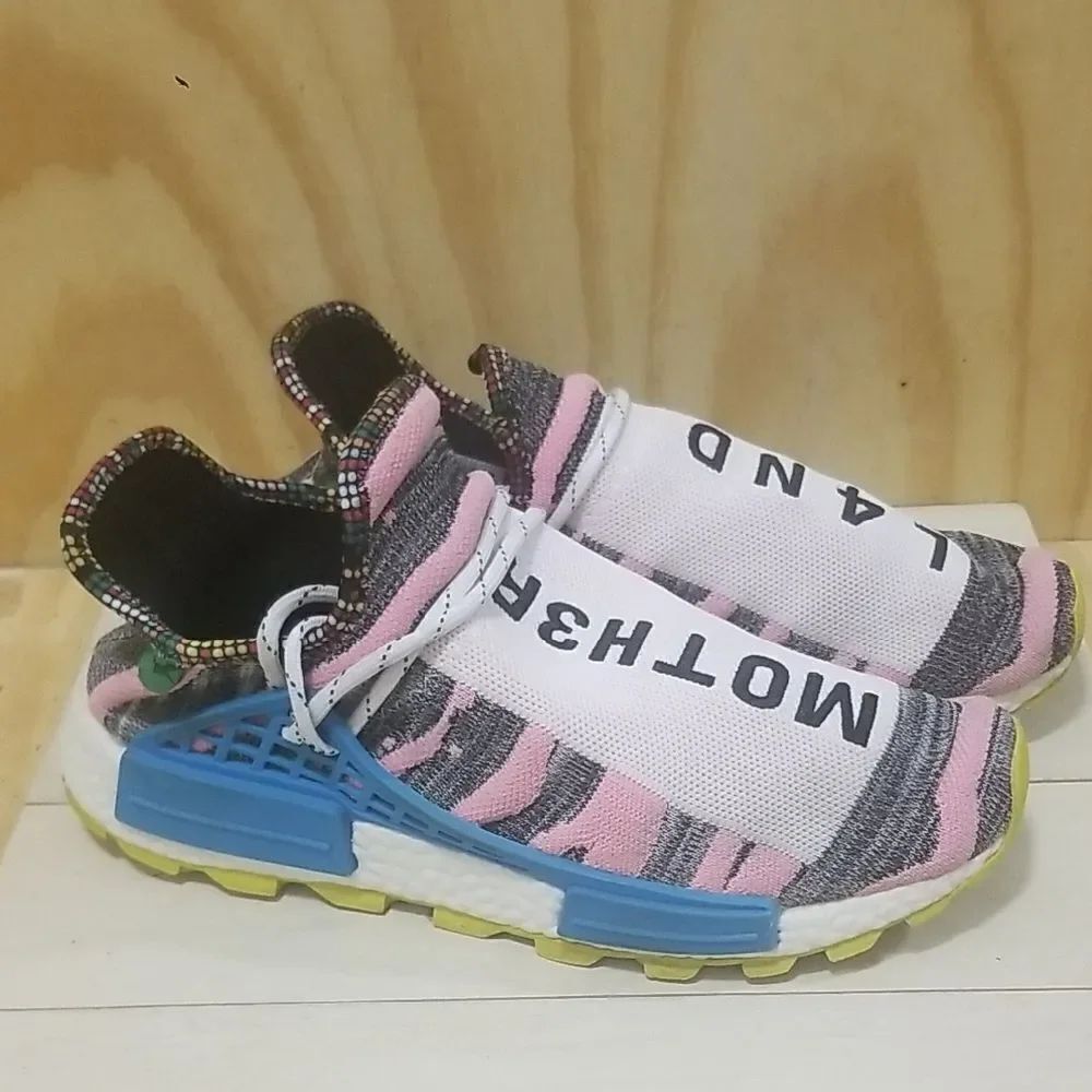 Adidas NMD Hu Pharrell Solar Pack Mother Land Pink M 8 1/2,WMN'S 9 1/2